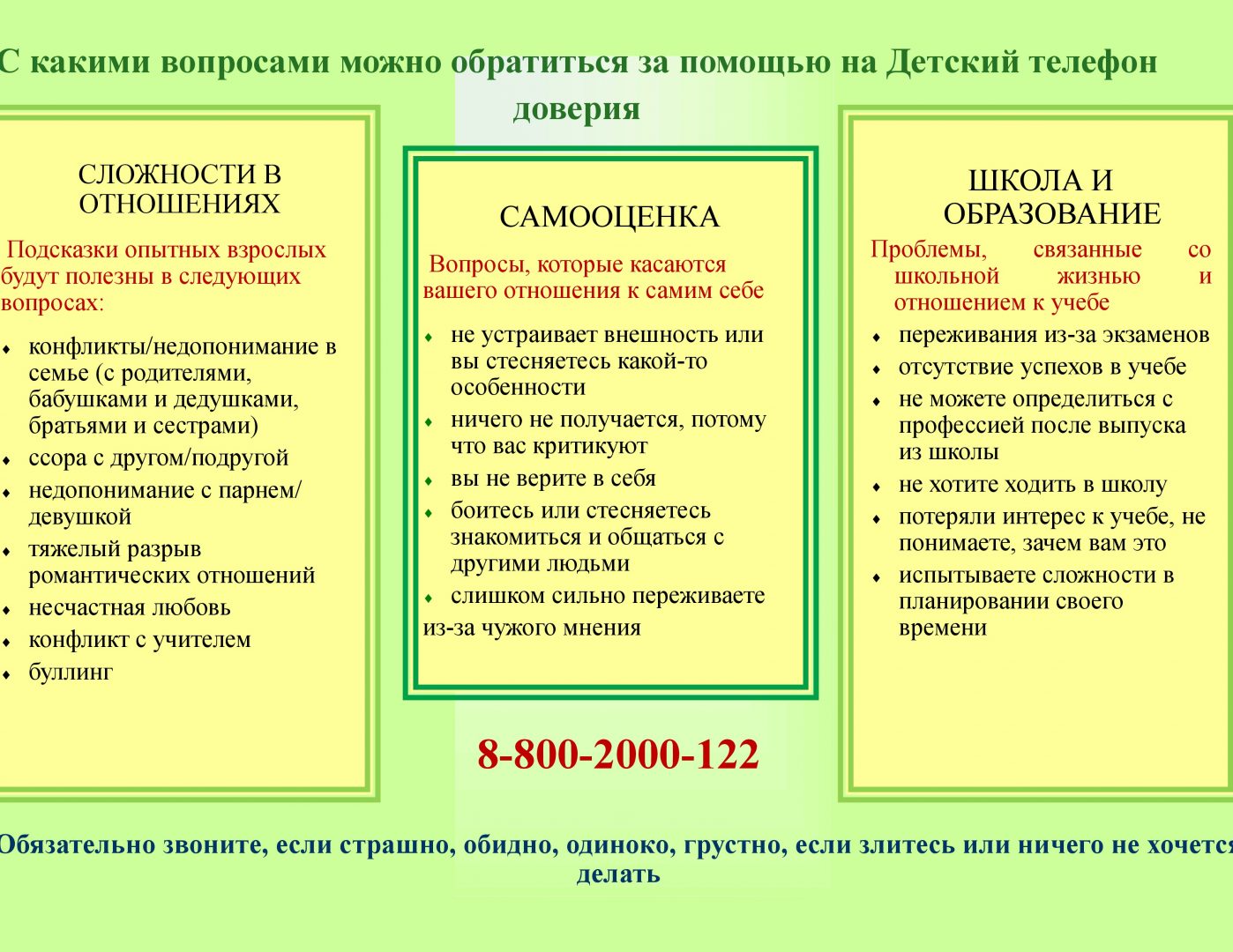 Телефон доверия | Управление образования администрации Киренского  муниципального района